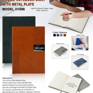 A5 Size Notebook Diary 1098