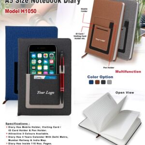 A5 Size Notebook Diary 1050