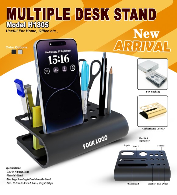 Metal Desk Stand Black 1805